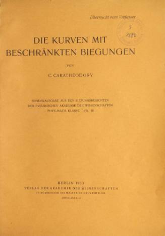 Die Kurven mit beschränkten biegungen.