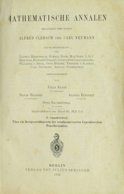 Über ein Reziprozitätsgesetz der verallgemeinerten Legendreschen Transformation.