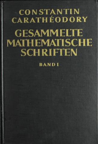Gesammelte Mathematische schriften Band I.