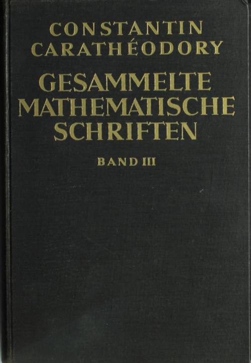 Gesammelte Mathematische schriften Band III.