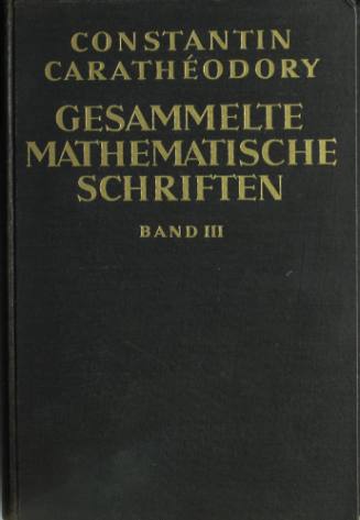 Gesammelte Mathematische schriften Band III.