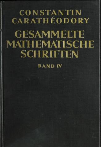 Gesammelte Mathematische schriften Band IV.