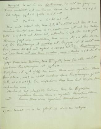 Χειρόγραφη επιστολή του Κωνσταντίνου Καραθεοδωρή προς τον Άρθουρ Ρόζενταλ.