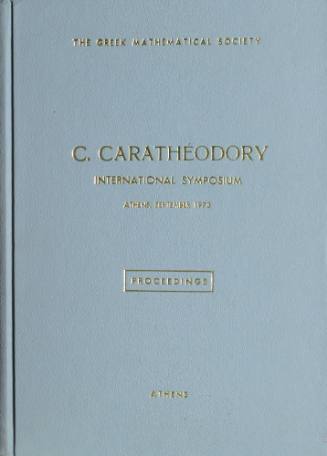 C. Caratheodory International Symposium.