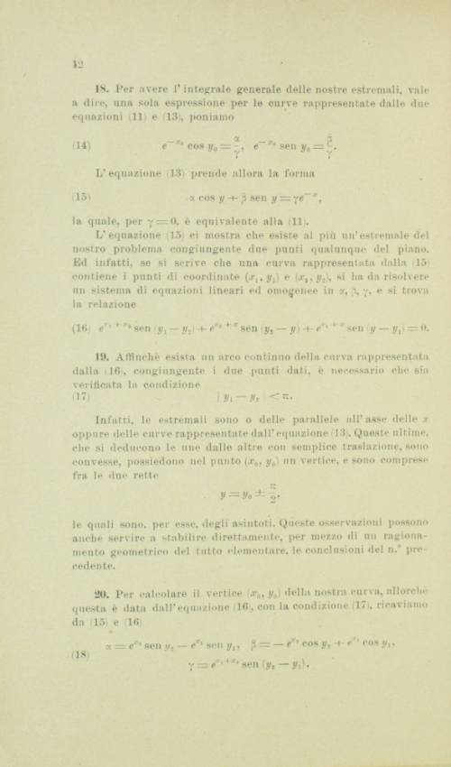 Sui campi di estremali uscenti da un punto e riempienti tutto lo spazio.