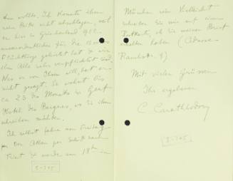 Αλληλογραφία Κωνσταντίνου Καραθεοδωρή με τον Άλμπερτ Αϊνστάιν.