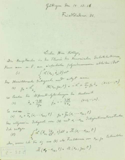 Αλληλογραφία Κωνσταντίνου Καραθεοδωρή με τον Άλμπερτ Αϊνστάιν.