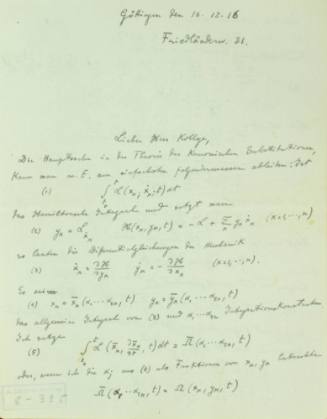 Αλληλογραφία Κωνσταντίνου Καραθεοδωρή με τον Άλμπερτ Αϊνστάιν.