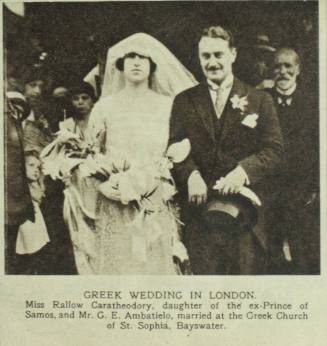 Φωτογραφία του γάμου Ραλλούς Καραθεοδωρή με τον Γ. Αμπατιέλο.