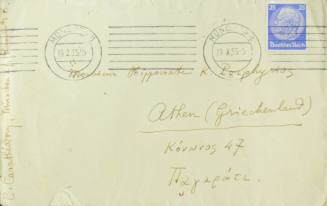 Φάκελος επιστολής του Κωνσταντίνου Καραθεοδωρή.