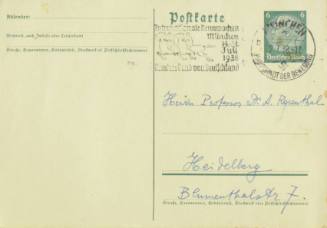 Χειρόγραφη επιστολή του Κωνσταντίνου Καραθεοδωρή προς τον Άρθουρ Ρόζενταλ.