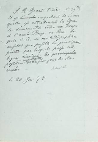 Τηλεγράφημα προς το Βεζίρη.