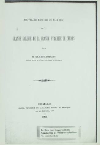 Nouvelles mesures du mur sud de la Grande galerie de la grande pyramide de Cheops.